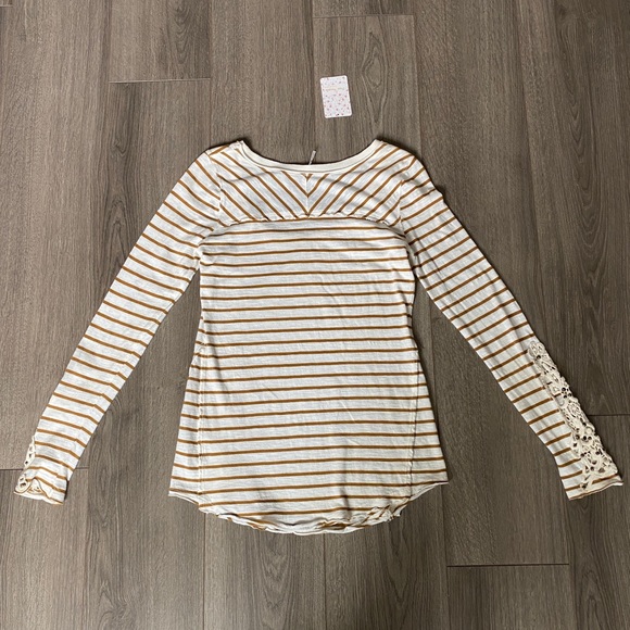 Free People Toosaloosa Thermal Shirt Ivory Medium - Picture 14 of 15